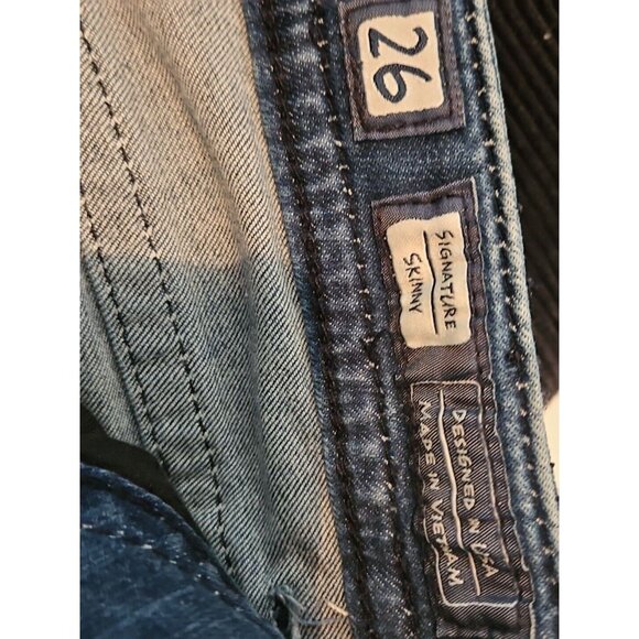 Miss Me Womens Low Rise Signature Skinny Jeans Blue Size 26, 30 Inseam - Picture 5 of 7